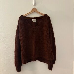 Eleven Six alpaca blend sweater in brown